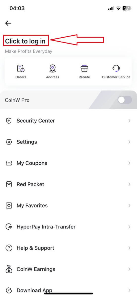 Maitiro ekuisa uye kutengesa Crypto paCoinW Maitiro ekuisa uye kutengesa Crypto paCoinW
