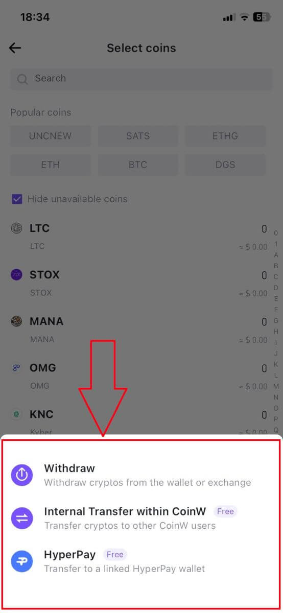 How to Withdraw from CoinW
